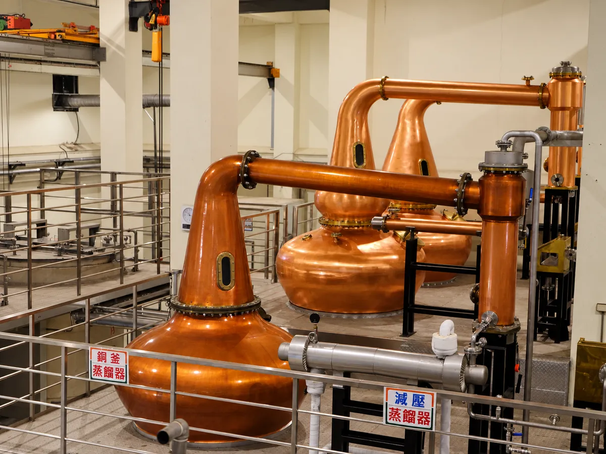 The distillery's copper still